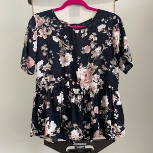 Fabrik Floral Peplum Blouse